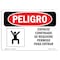 Signmission OSHA Danger, Confined Space Enter By Permit Only Spanish, 10in X 7in Decal, OS-DS-D-710-LS-1094 OS-DS-D-710-LS-1094 - alternate 1